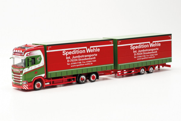 Herpa 315425 - Scania CS 20 HD Volumen-Hängerzug „Spedition Wehle“ - 1:87