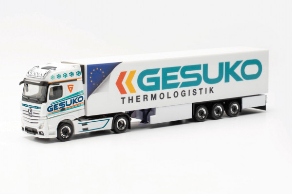 Herpa 315951 - Mercedes-Benz Actros Gigaspace `18 Kühlkoffer-Sattelzug &quot;GESUKO&quot; - 1:87