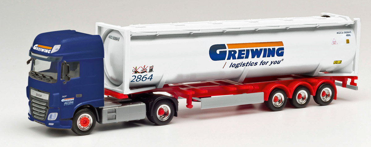 Herpa 312004 - DAF XF SSC Euro6 40 Ft. Drucksilocontainer-Sattelzug ...