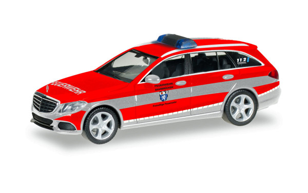 Herpa 096003 - Mercedes-Benz C-Klasse T-Modell Elegance Kommandofahrzeug &quot;Freiwillige Feuerwehr Saar