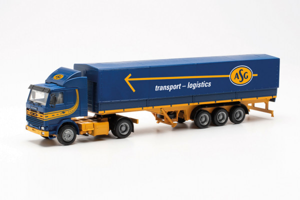 Herpa 315272 - Scania 142 Planen-Sattelzug „ASG“ - 1:87